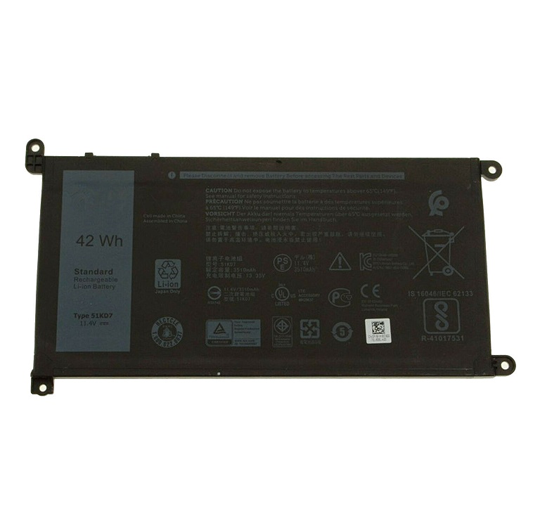 Accu voor 51KD7 Dell 11 3180 3189 5190 P28T001 P28T002 3181 P26T001 2-in-1(compatible)