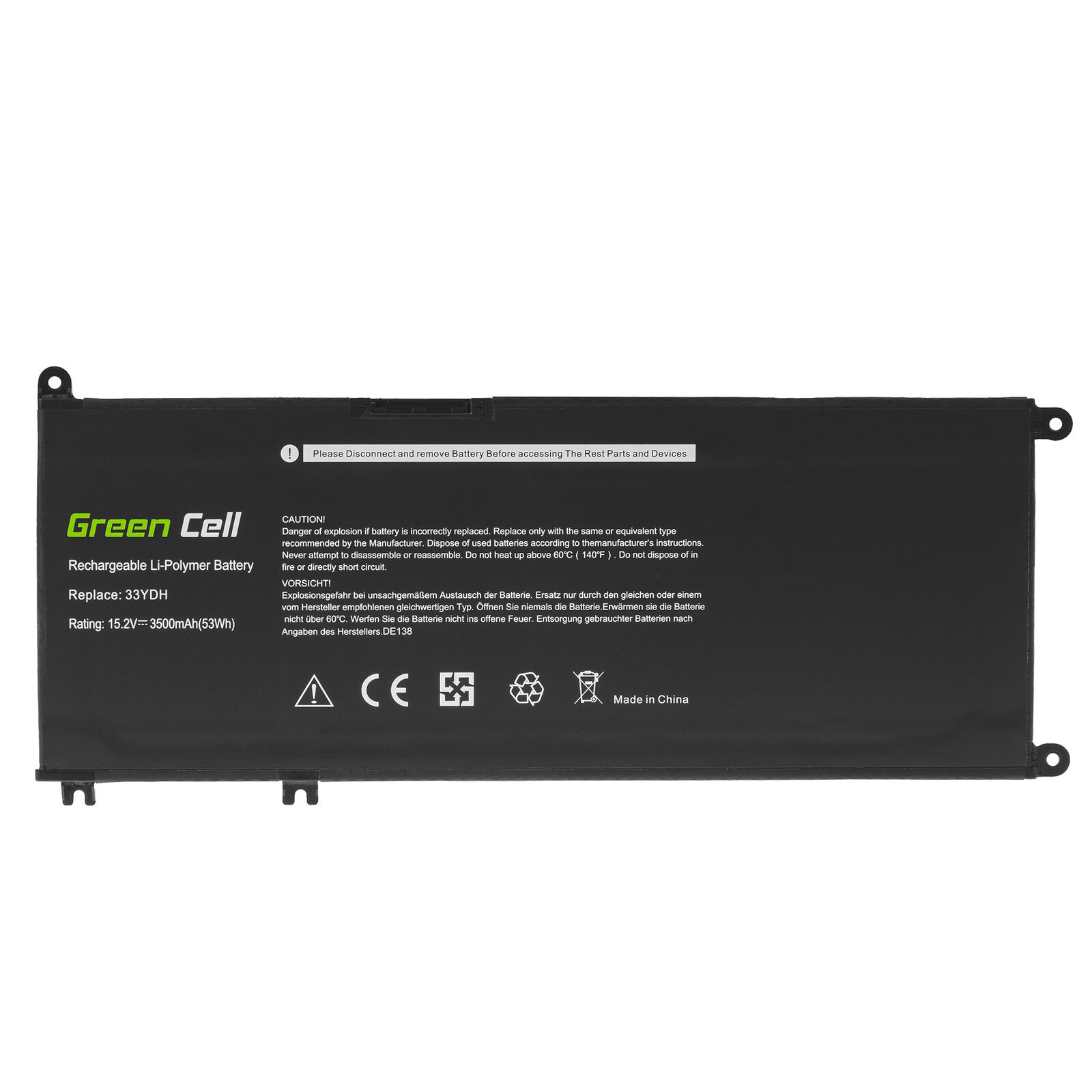 Accu voor Dell Inspiron G5 15 5587 G7 15 7588 Latitude 14 3490 15 3590 3580 PVHT1(compatible)