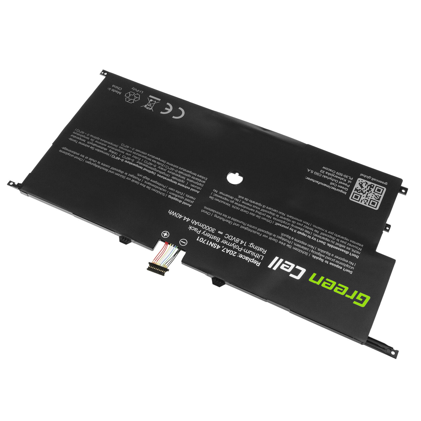 Accu voor Lenovo ThinkPad X1 Carbon 14 Gen 2 20A7 20A8 45N1702 45N1703(compatible)