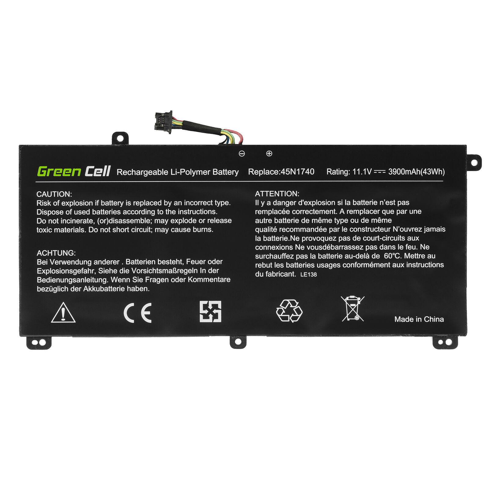 Accu voor Lenovo 00NY639 45N1740 45N1741 45N1742 45N1743 SB10K12721(compatible)