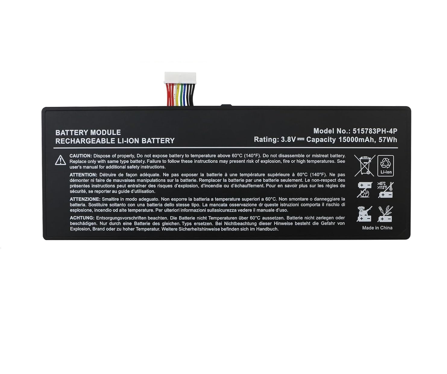 Accu voor 515783PH-4P 15000mAh AUTEL MaxiCOM MK908 MK908P MaxiSys Pro(compatible)