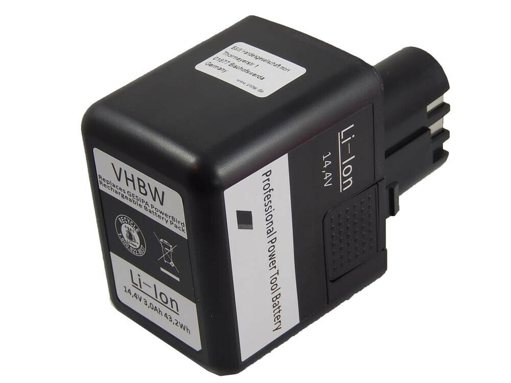 Accu 14.4V 3000mAh Gesipa Accubird,Firebird 7251045,7251049,7260032 07009155 070091526 G14(compatible)