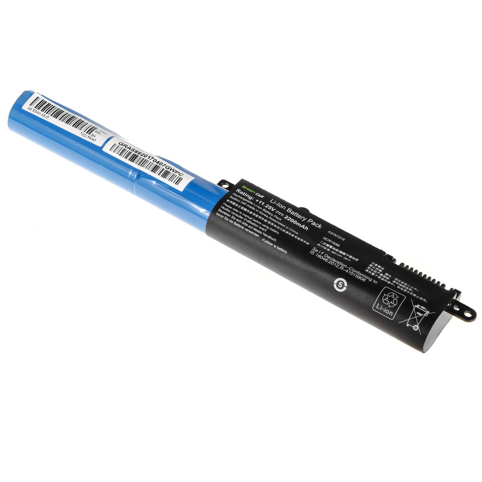 Accu voor Asus A540LA-XX014T A540S A540SA-XX123T F540LA-DM582T(compatible)