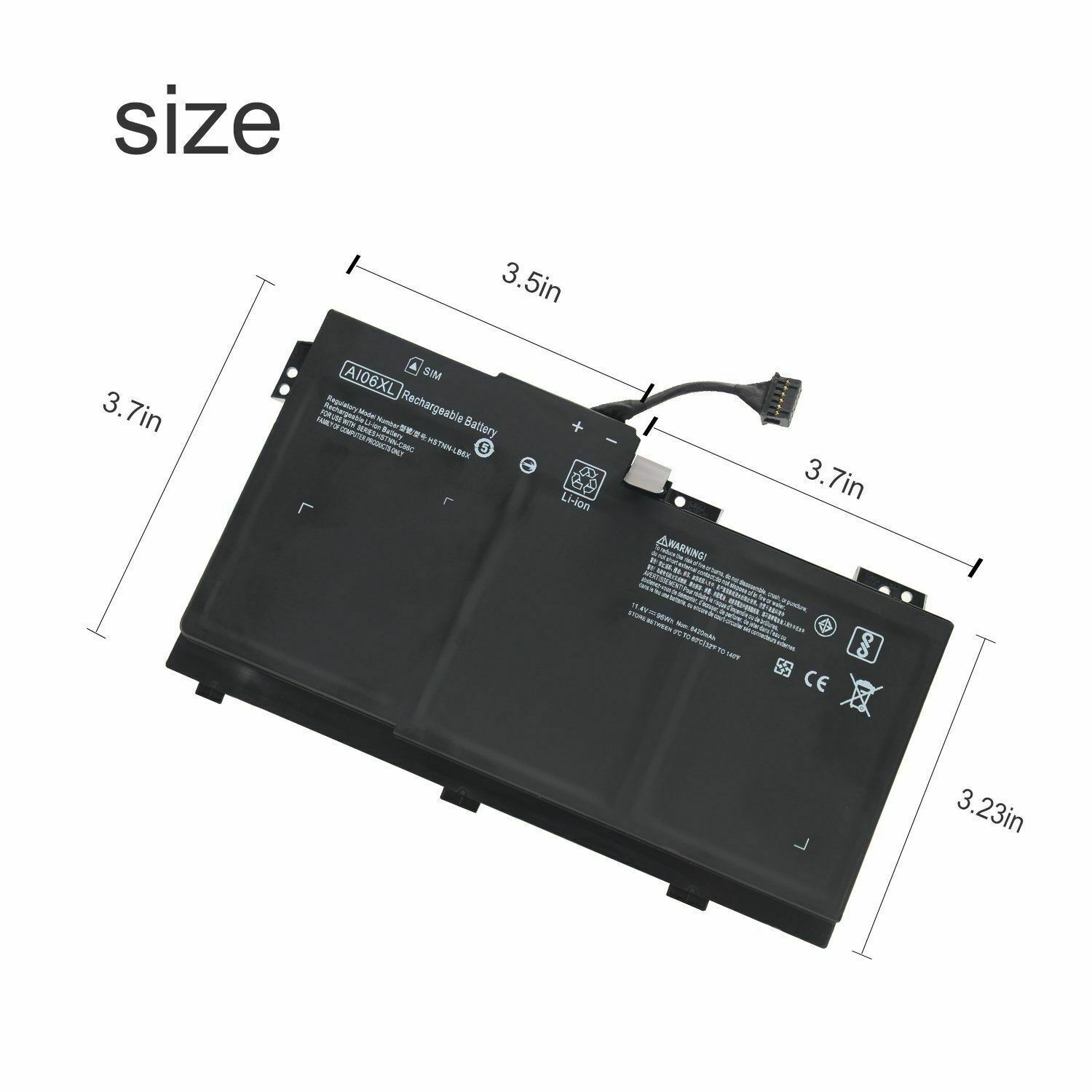 Accu voor AI06XL HP ZBook 17 G3 Series HSTNN-LB6X HSTNN-C86C 808397-421(compatible)