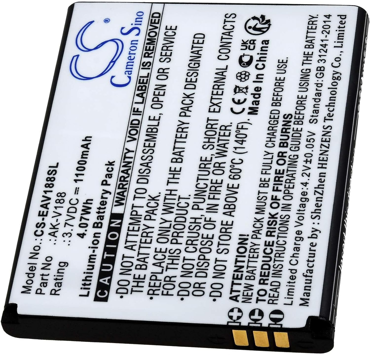 Accu 3,7V Li-Ion Emporia Touch Smart TouchSmart AK-V188 AKV188(compatible)
