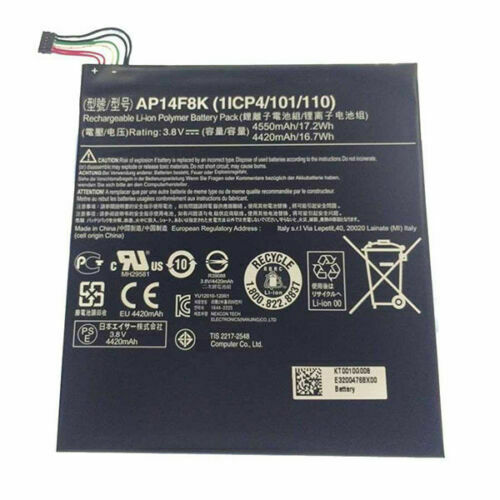 Batterie AP14F8K 1ICP4/101/110 Acer Iconia Tab A1-850 B1-810 B1-820 W1-810(compatible) - Klik op de afbeelding om het venster te sluiten