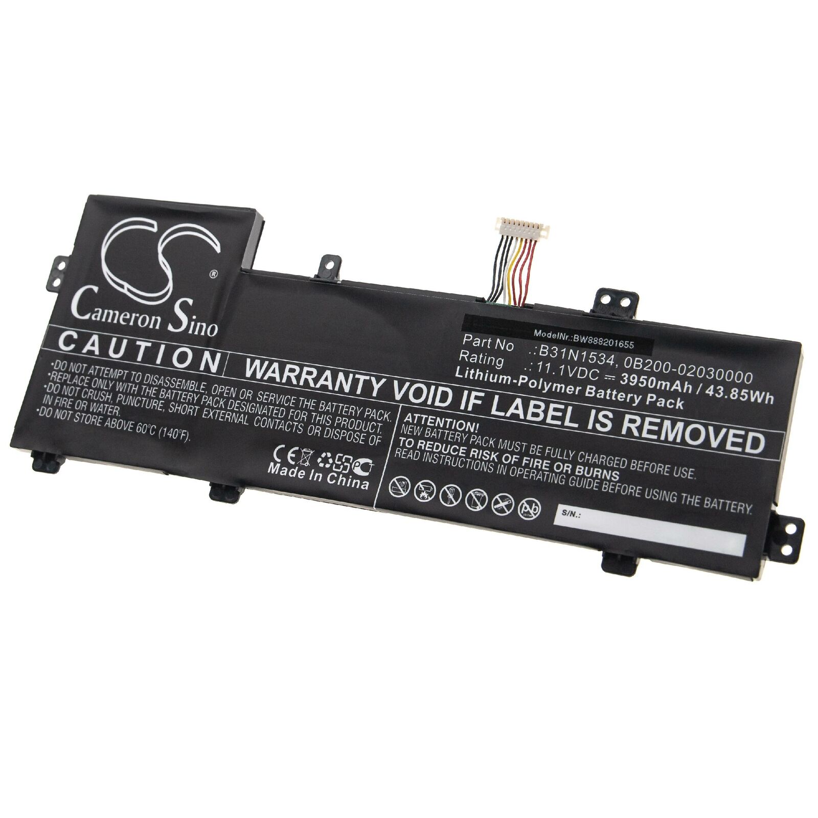 Accu voor Asus UX510UX UX510UX-CN020T-BE UX510UX-CN044T UX510 B31N1534(compatible)