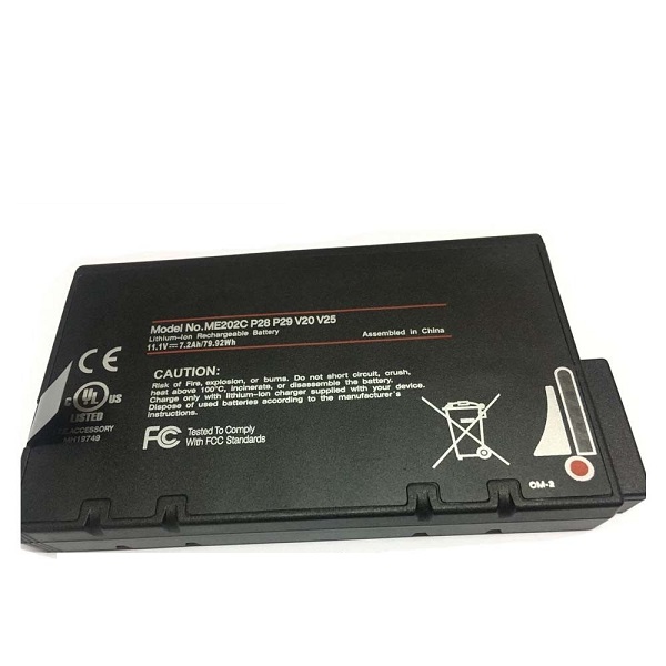 Accu voor ME202C ME202A P28 P29 V20 V25 Getac M230 V200X V200 V100(compatible) - Klik op de afbeelding om het venster te sluiten