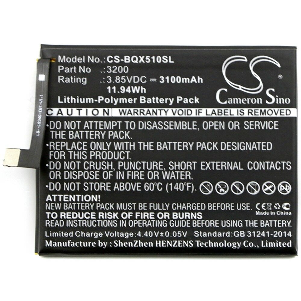 Batterie Li-Polymer BQ Aquaris X5 Plus + 3200 3100mAh 3,85V(compatible) - Klik op de afbeelding om het venster te sluiten