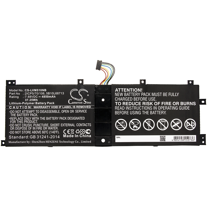 Accu voor Lenovo Miix 510-12IKB-80XE0006SP,510-12ISK,520,520-12IKB(compatible) - Klik op de afbeelding om het venster te sluiten