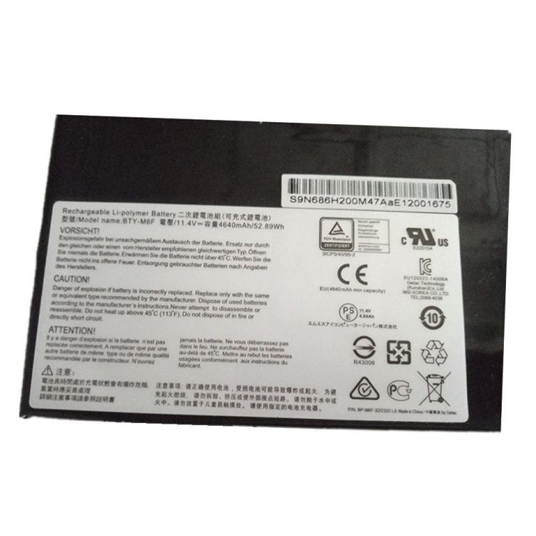 Accu voor BTY-M6F MSI MS-16H2 GS60 2PC 2PE 2PL 2QC 2QD 2QE 6QC 6QE(compatible)