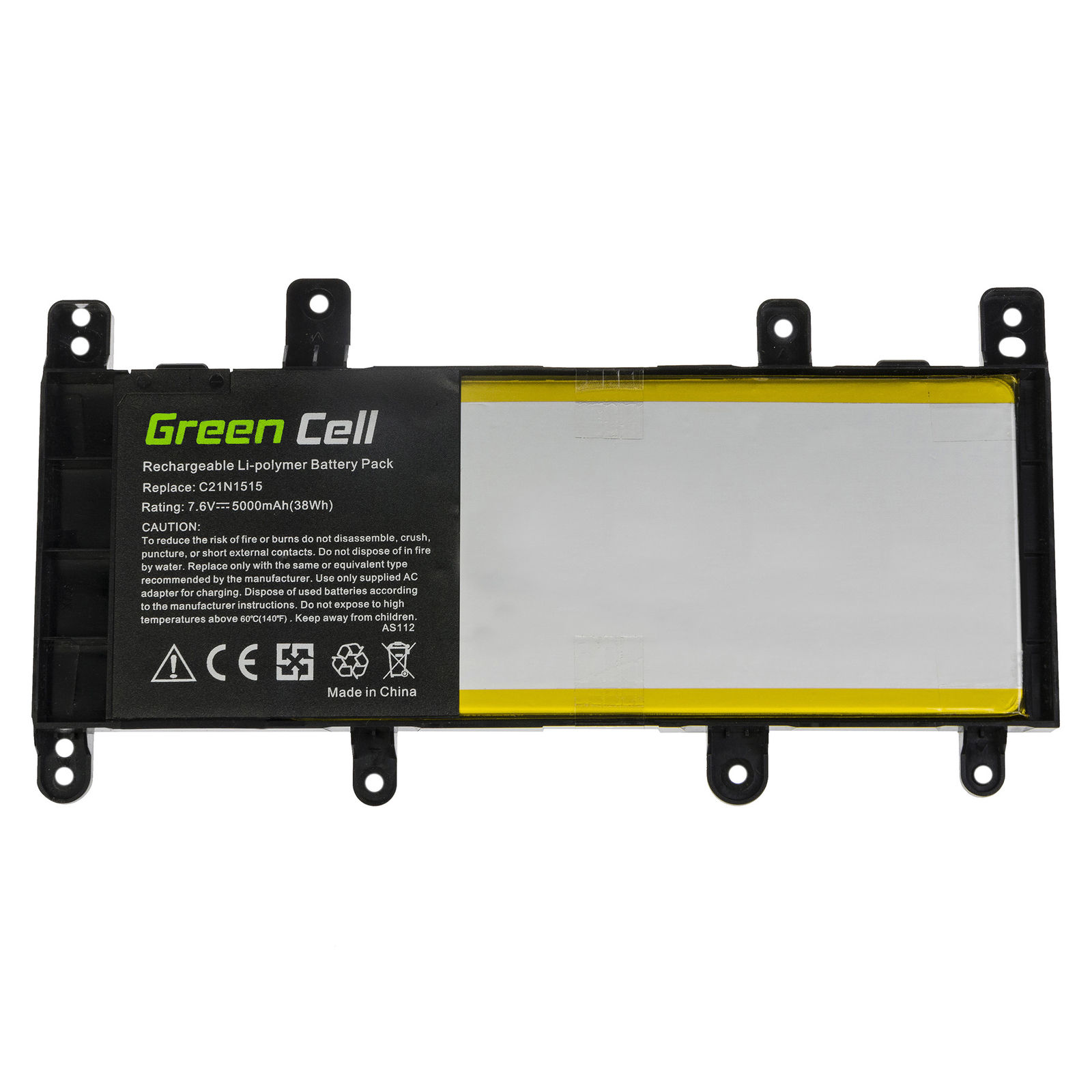 Accu voor 7,6V 5000mAh 0B200-01800100 C21N1515 C21PQ9C Asus X756(compatible)