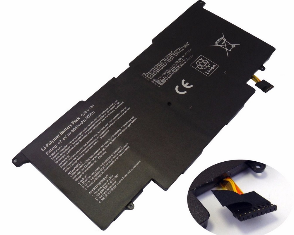 Accu voor Asus ZenBook UX31A-R4005V UX31E-RY008V UX31E-RY009V(compatible)