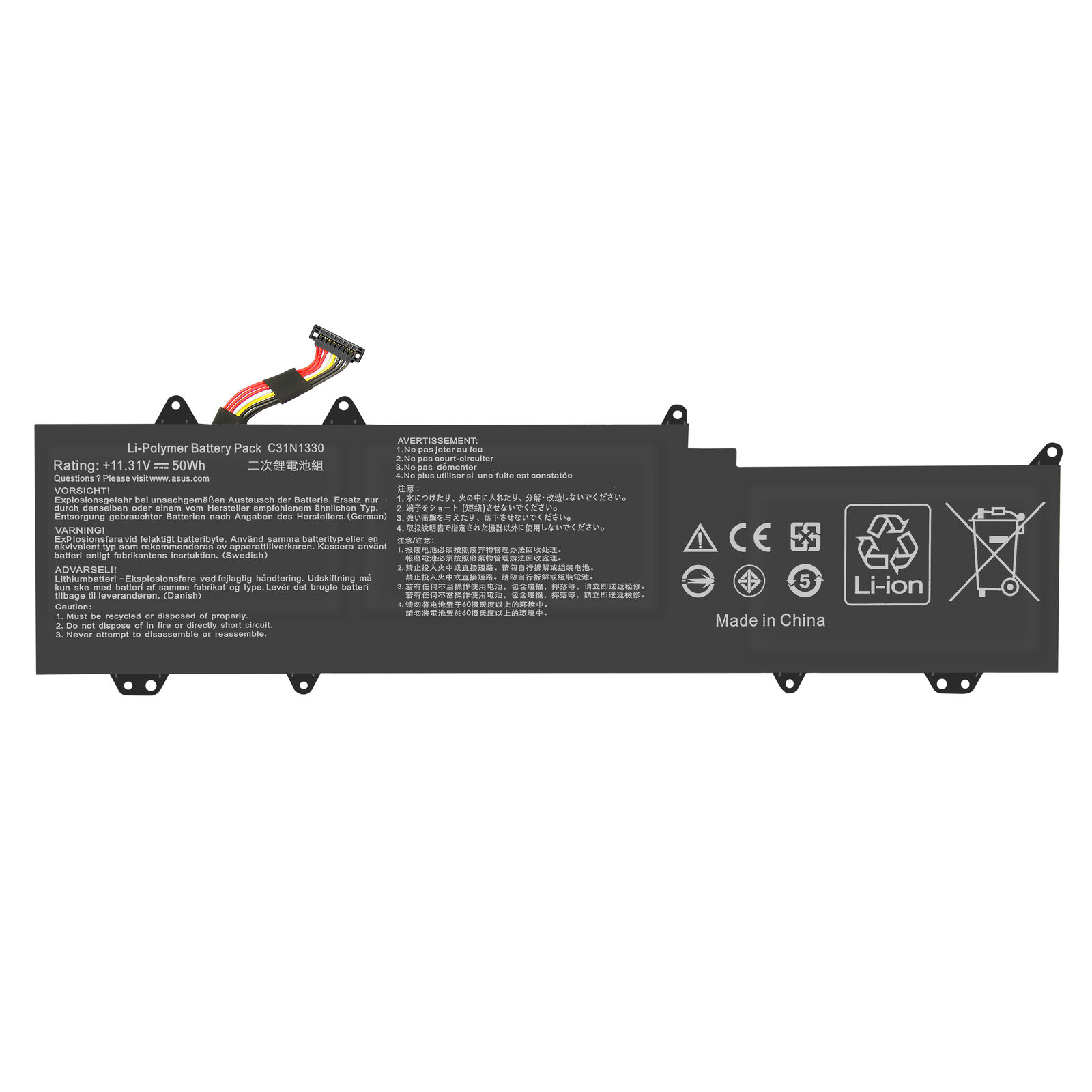 Accu voor C31N1330 0B200-0007020 ASUS ZenBook UX32LA R3007H UX32LN(compatible) - Klik op de afbeelding om het venster te sluiten