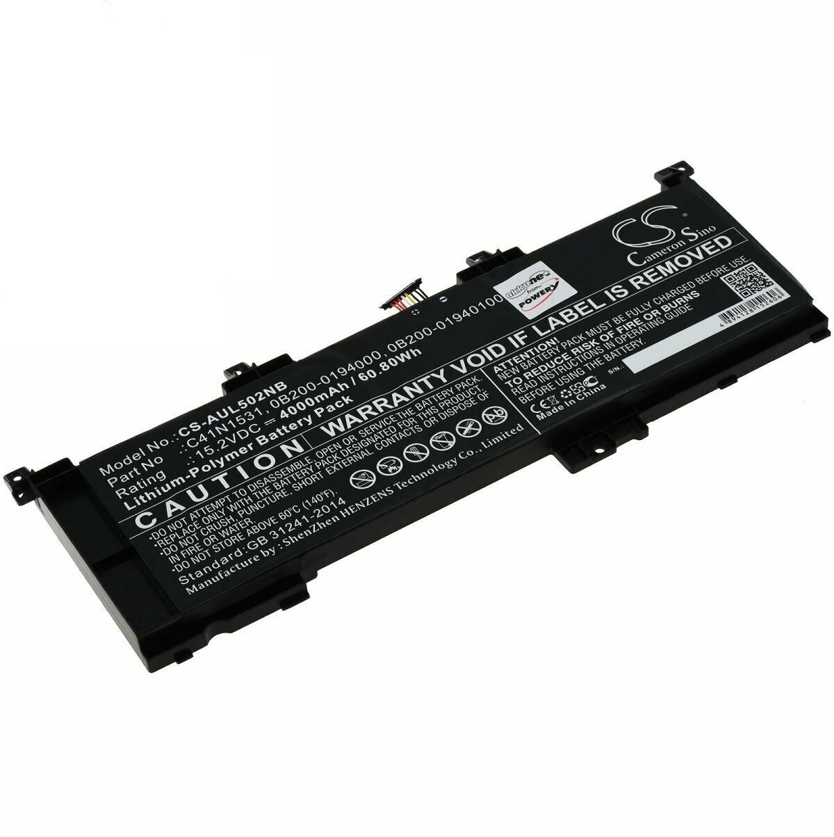 Accu voor C41N1531 0B200-01940100 Asus GL502VS-1A GL502VS-1E GL502VT-1B GL502VY GL502VY-1A (compatible)