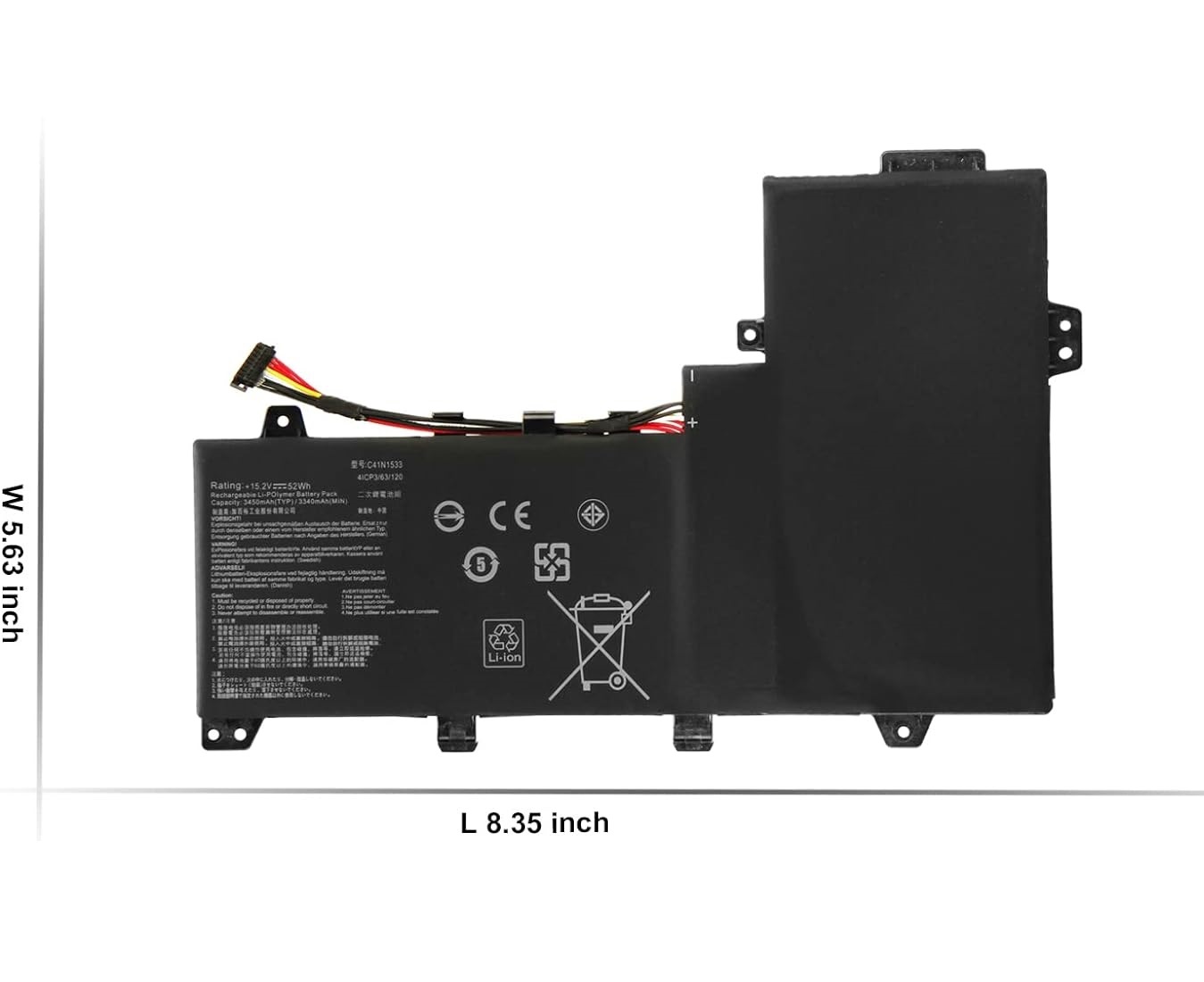 Accu voor C41N1533 Asus ZenBook Flip Q524UQ BBI7T14 UX560UQ UX560UX Zenfone Flip UX560UX FJ020R FZ017T 0B200-02010200 (compatible)