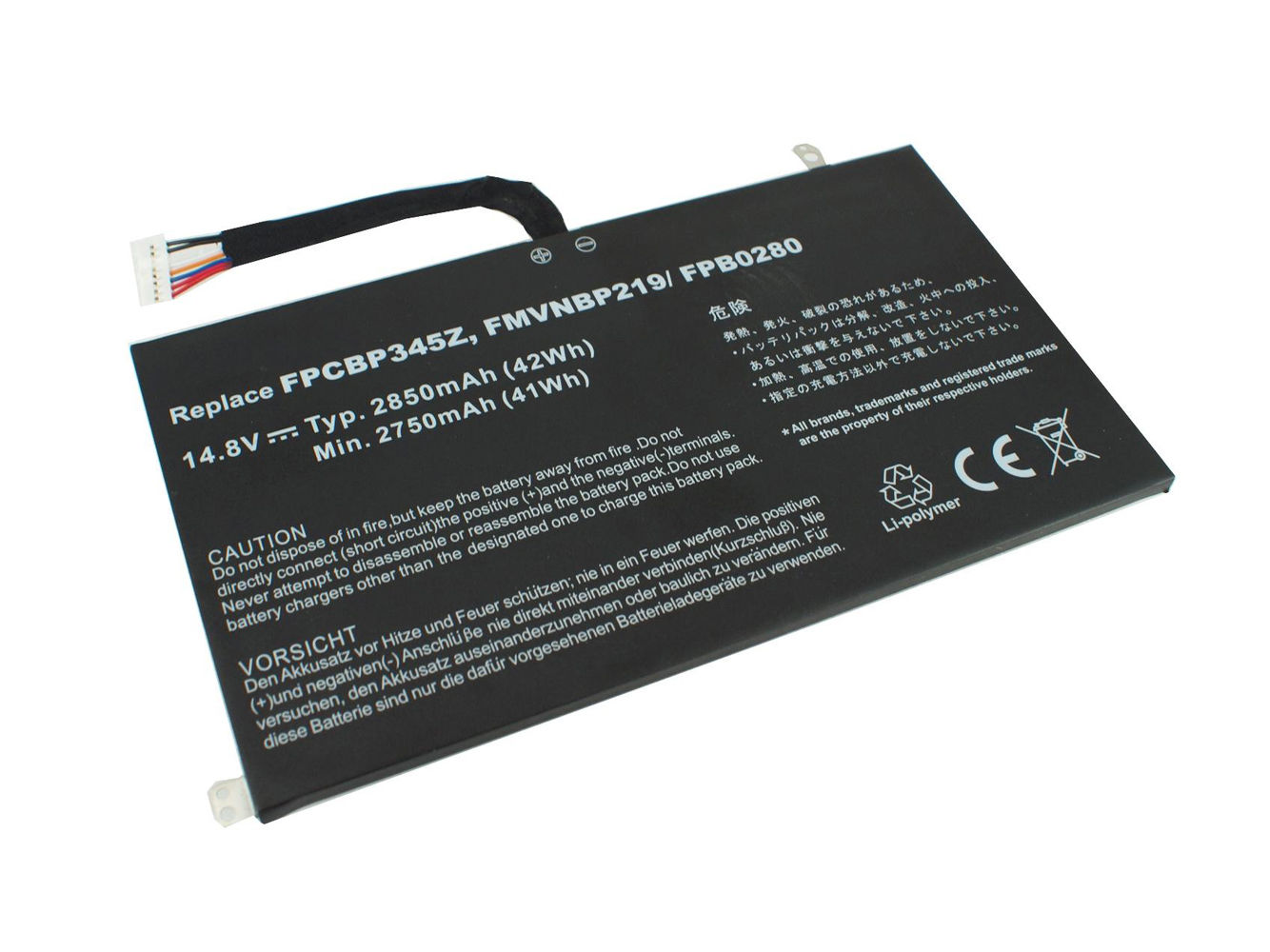 Accu voor 2850mAh Fujitsu UH572 FMVNBP219 FPB0280 FPCBP345Z(compatible)