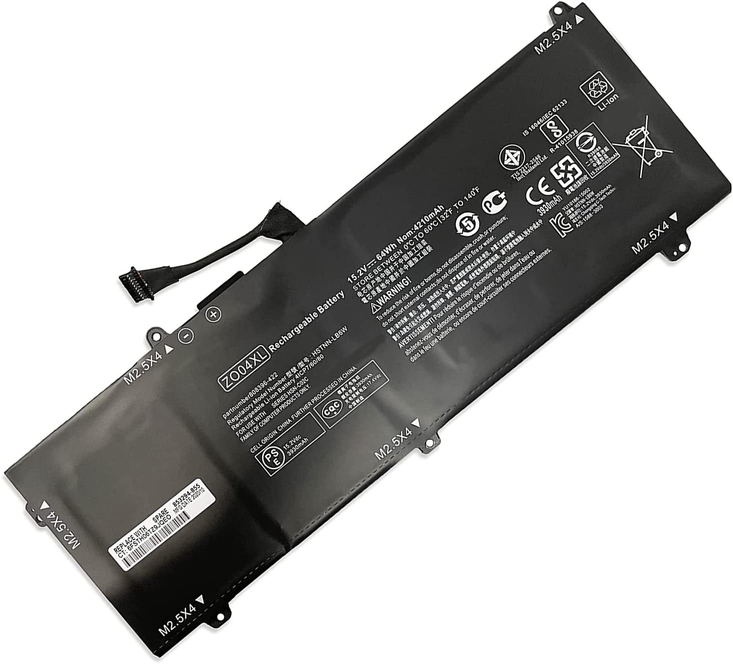 Accu voor ZO04XL HP ZBook Studio G3 G4 Mobile Workstation 808450-001 HSTNN-CS8C HSTNN-C88C HSTNN-LB6W(compatible)