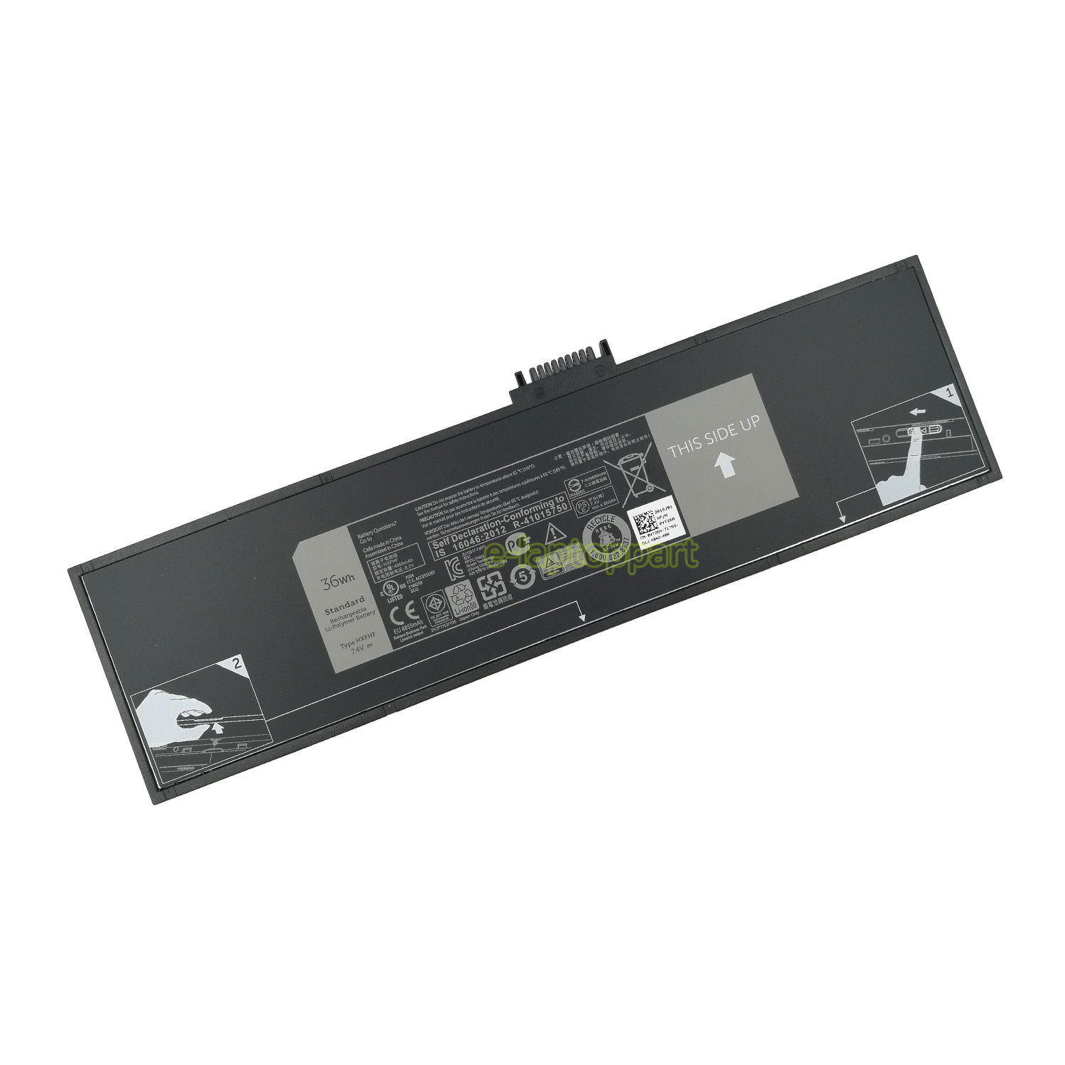 Accu voor HXFHF Dell Venue 11 Pro (7130) Tablet Laptop VJF0X V11P7130 7.4V 36Wh(compatible) - Klik op de afbeelding om het venster te sluiten