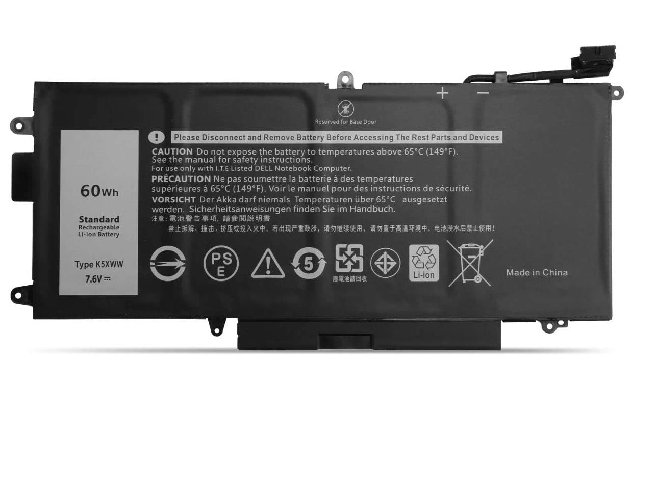 Accu voor 7.6V 60Wh K5XWW Dell Latitude 5289 7389 7390 E5289 P29S001 P29S002 2-in-1 (compatible)