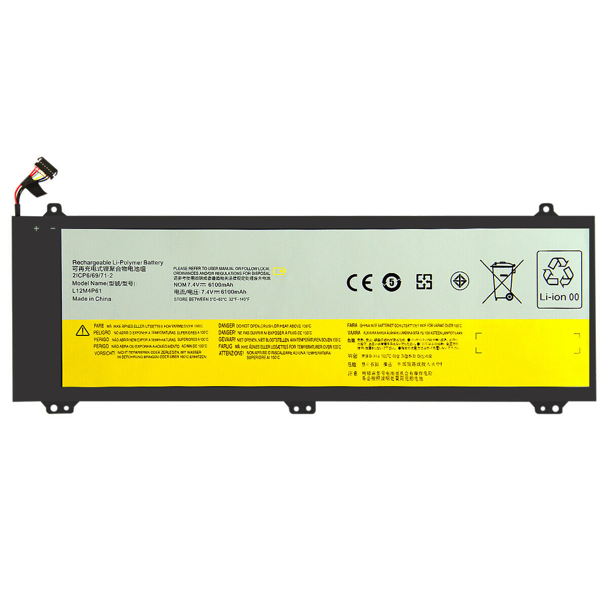 Accu voor LENOVO 121500161 121500162 L12L4P61 L12M4P61 6100mAh(compatible)