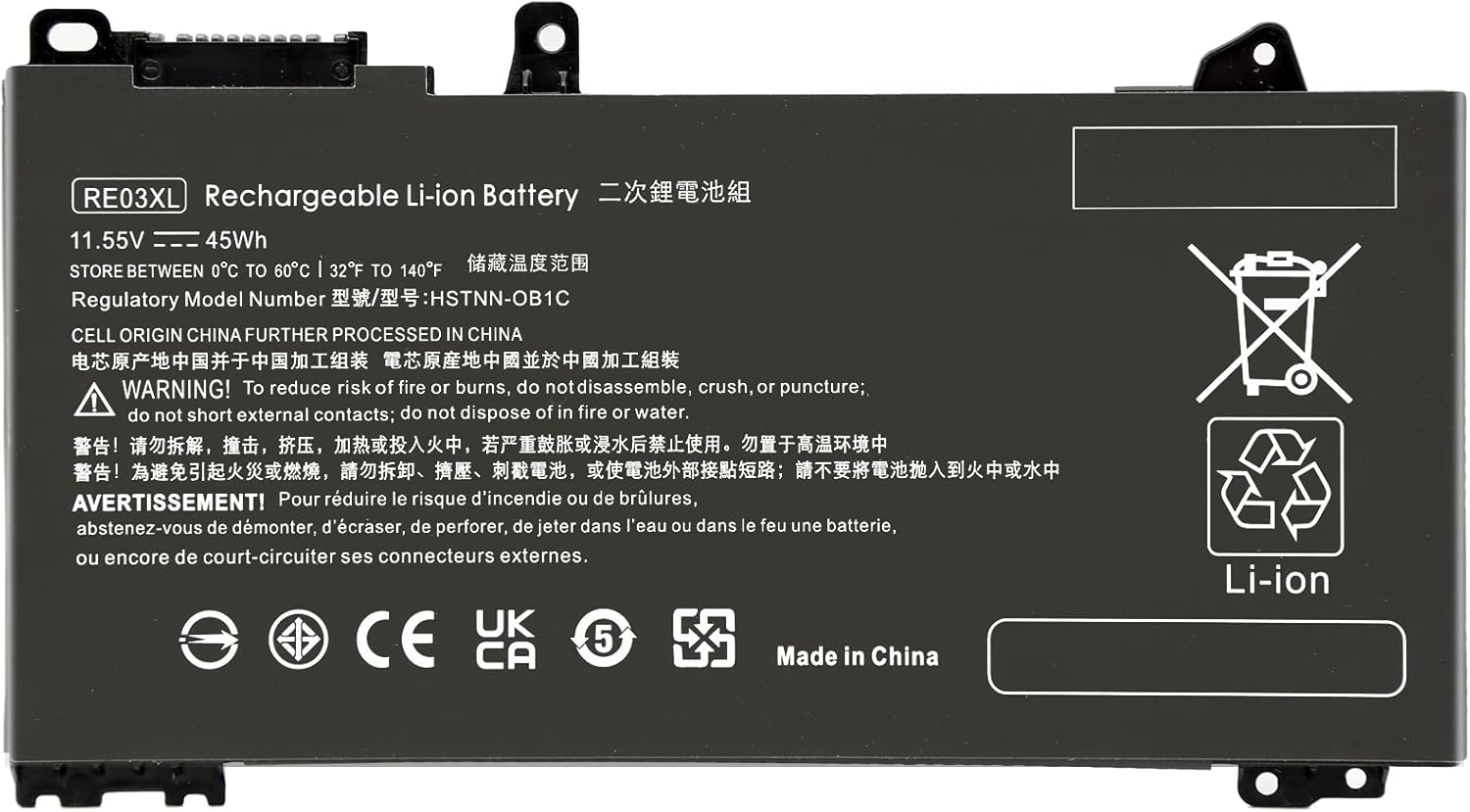 Accu voor RE03XL HSTNN-0B1C HP ProBook 430 G6 440 G6 450 G6 455 G6 455R G6 (compatible)