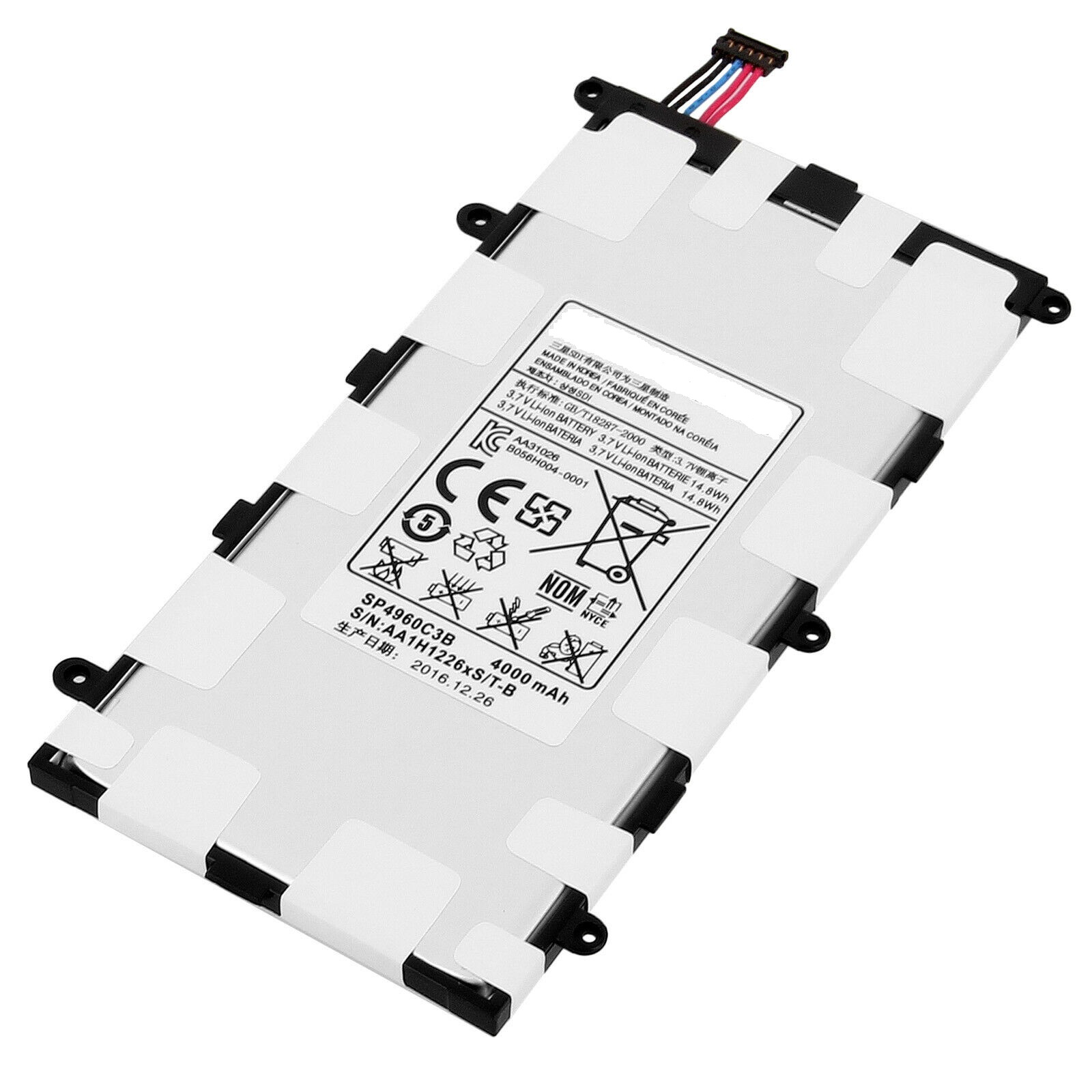 Batterie SP4960C3B Samsung Galaxy Tab 2 7.0 P3100,Tab 7.0 Plus (4000 mAh 3.7V)(compatible) - Klik op de afbeelding om het venster te sluiten