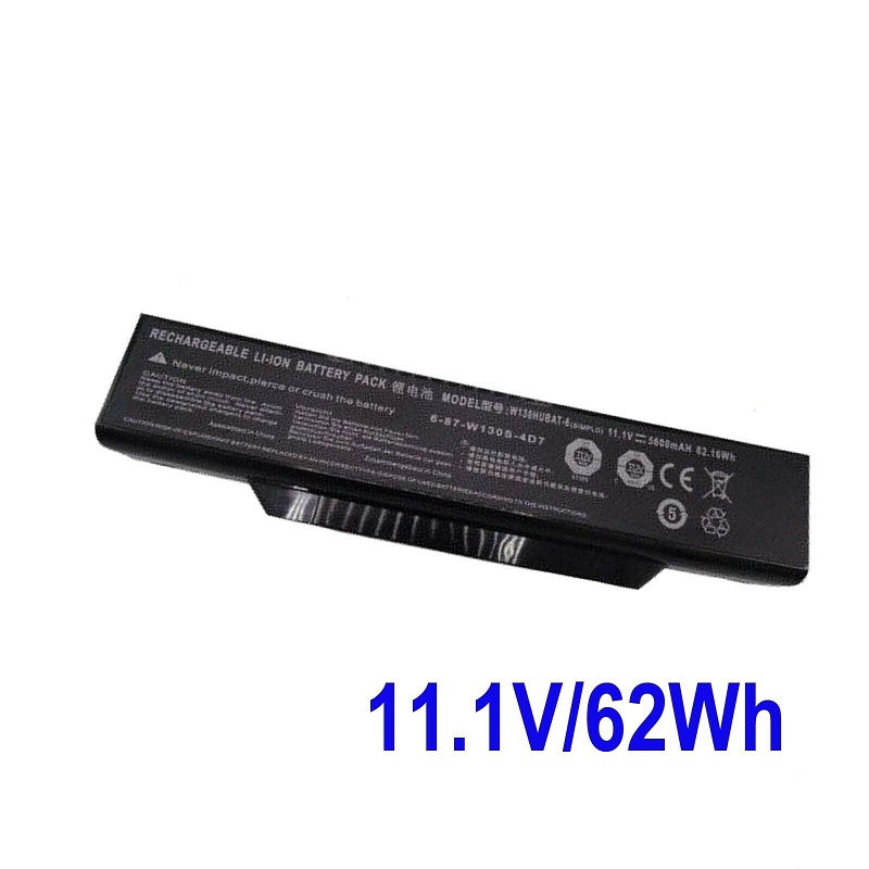 Accu voor W130HUBAT-6 6-87-W130S-4D7 Clevo W130EV W130EW W130EX W130HU W130HV(compatible) - Klik op de afbeelding om het venster te sluiten