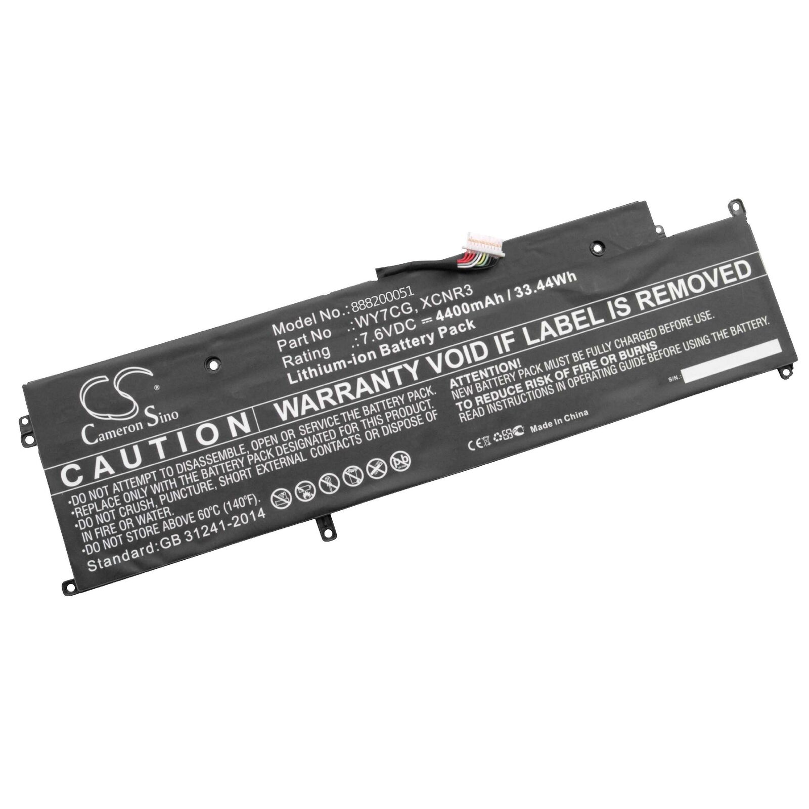 Accu voor XCNR3 Dell Latitude 13 7000 Series 7370 E7370 P63NY N3KPR 4H34M WY7CG(compatible)